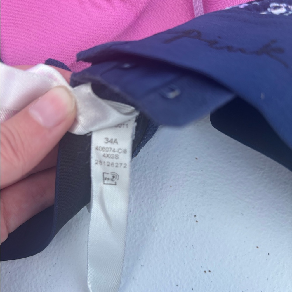 PINK Victoria's Secret Navy Floral Bralette - Picture 3 of 3